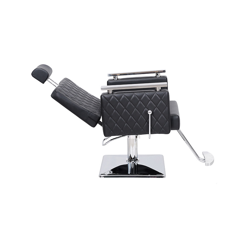 HZ8803D Черное салонное кресло с откидной спинкой и квадратной спинкой