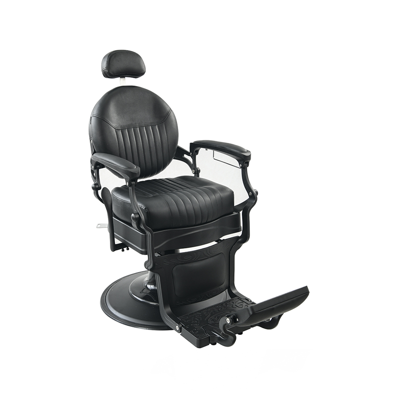 HZ8799C Сверхмощное глянцевое черное парикмахерское кресло