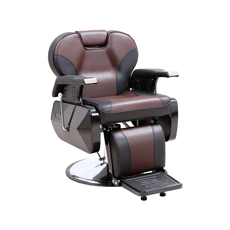 HZ8702ABR Тяжелое гидравлическое парикмахерское кресло Browm & black